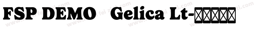 FSP DEMO   Gelica Lt字体转换